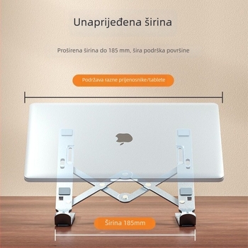 Hlađenje za prijenosno računalo s 1 ventilatorom, model Double Fork, kompatibilno s notebookom, plastična konstrukcija