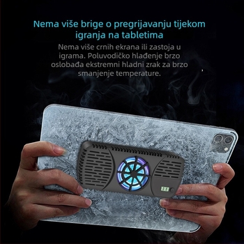 Osnovica za hlađenje prijenosnog računala s 1 ventilatorom, ABS + aluminij, hladnjak, kompatibilno s notebookom, ultrabookom, Playbookom