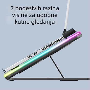 Podloga za hlađenje prijenosnika s dva ventilatora, ABS