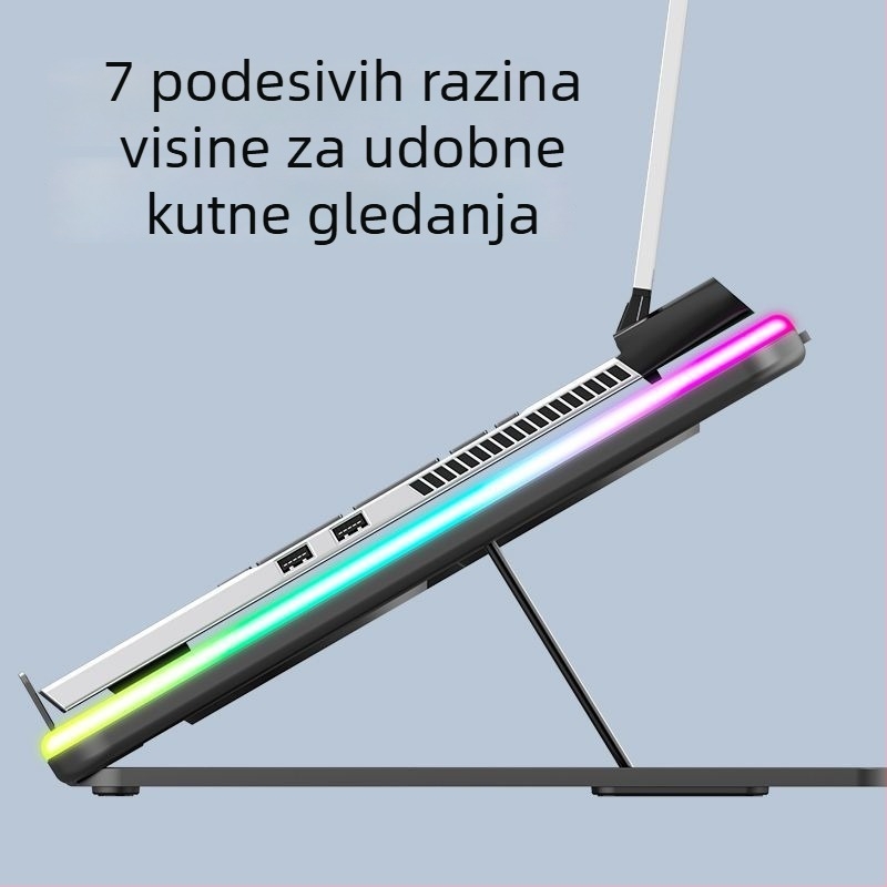Podloga za hlađenje prijenosnika s dva ventilatora, ABS