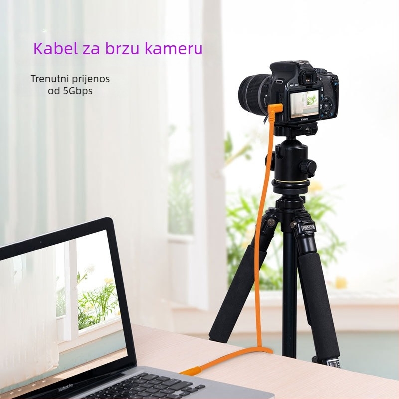 USB-C adapter kabel za Canon i Nikon fotoaparate, bakreno jezgro, s jednim konektorom, duljina 3 m / 5 m / 8 m / 10 m