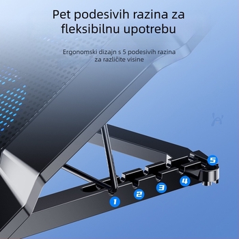 Binbo Z33 hlađenje za laptop, ABS konstrukcija, hlađenje s 4 ventilatora