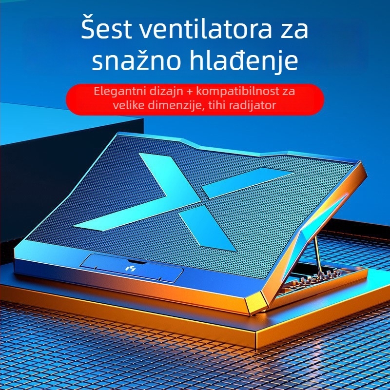 Chladič za prijenosno računalo Noci Q3, zračno hlađenje, 6 ventilatora