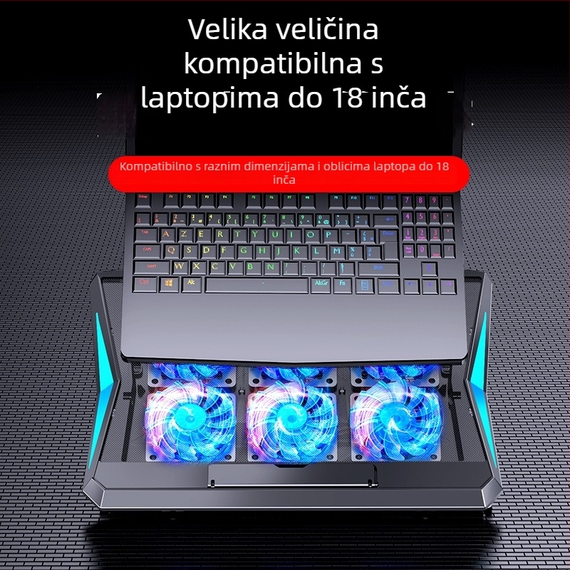 Chladič za prijenosno računalo Noci Q3, zračno hlađenje, 6 ventilatora