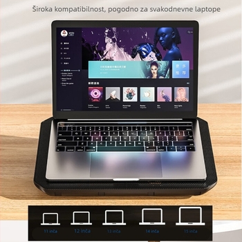 Neutral ultra-tanki hladnjak za prijenosno računalo s dvostrukim ventilatorima za gaming notebooke