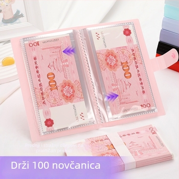 Bilježnica za štednju s PP omotom, povezana s 100 listova, kapacitet 100 listova, poklon za putovanja