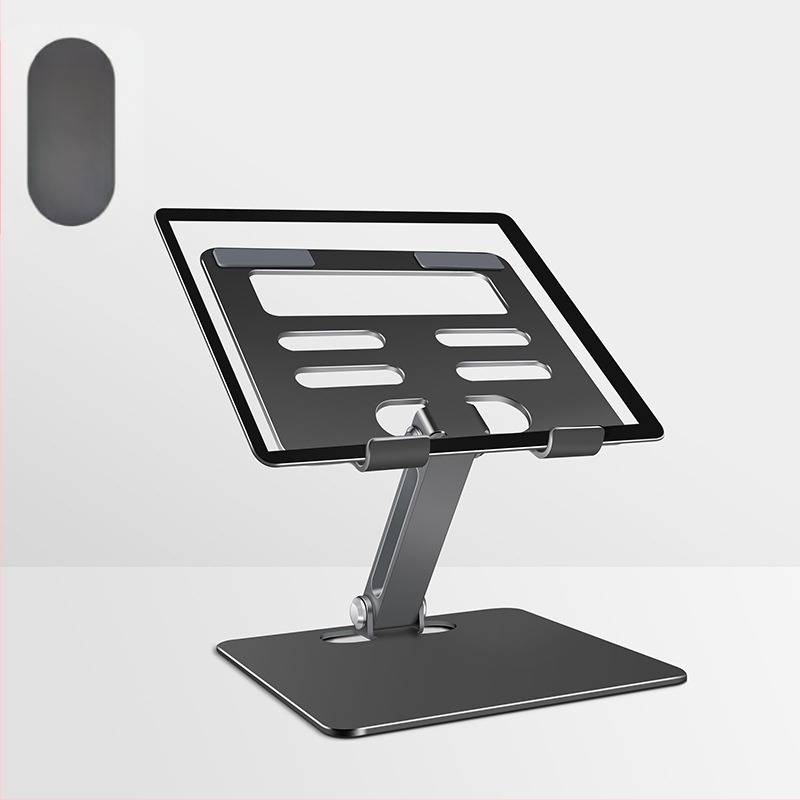 Držač za tablet, prilagodljiv, sklopivi od aluminija s rashladnom bazom; kompatibilan s iPad i Apple uređajima; težina 0,36 kg