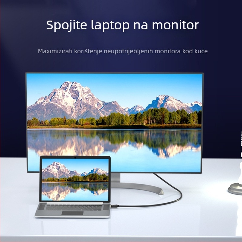 DP na VGA adapter, VGA sučelje, 1080P/60Hz, bakreno jezgro