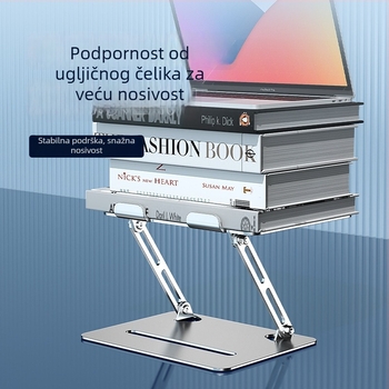 Univerzalni metalni sklopivi stalak za laptop i tablet (Model L307, Težina 1,38 kg, Sklopivi)