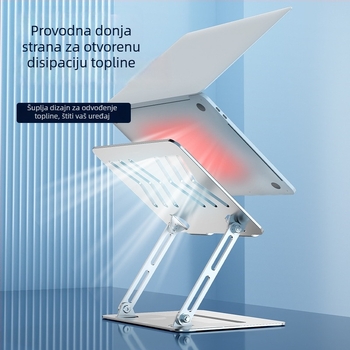 Univerzalni metalni sklopivi stalak za laptop i tablet (Model L307, Težina 1,38 kg, Sklopivi)