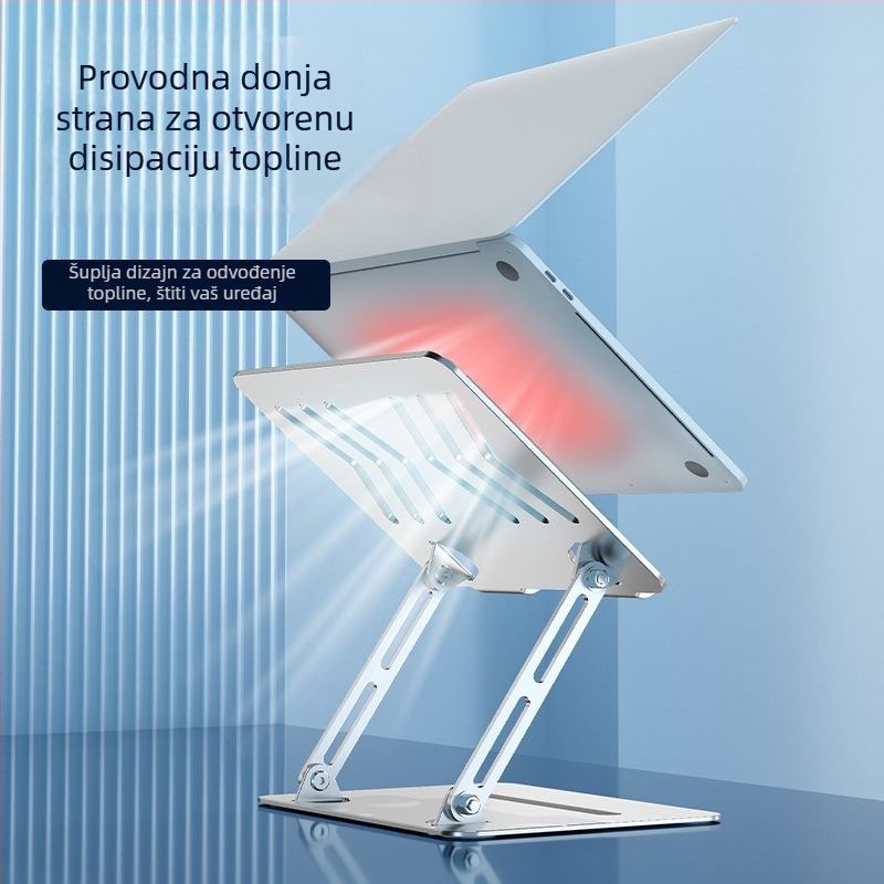 Univerzalni metalni sklopivi stalak za laptop i tablet (Model L307, Težina 1,38 kg, Sklopivi)