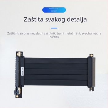 PCIe kabel za proširenje grafičke kartice Gen4.0 - adapter kabel, model V010S-Plus, bakreno jezgro, jednokonektor, čip 1084