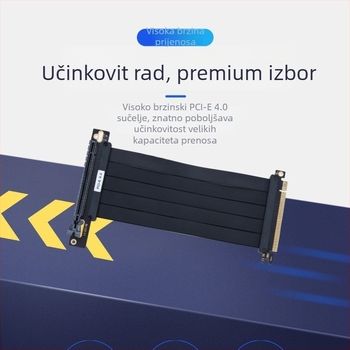 PCIe kabel za proširenje grafičke kartice Gen4.0 - adapter kabel, model V010S-Plus, bakreno jezgro, jednokonektor, čip 1084