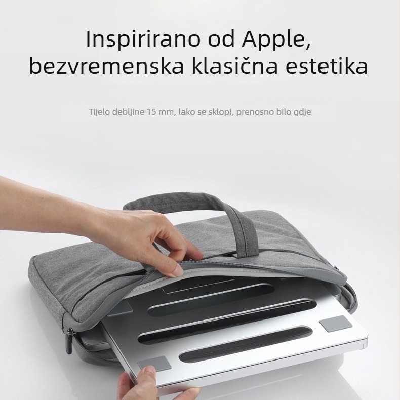 H12 stalak za hlađenje prijenosnog računala, aluminijska legura, otvori za ventilaciju, stabilan dizajn, težina 610 g ± 10 g.