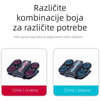 Hlađenje za prijenosno računalo Q6 s 6 ventilatora, podnožje za hlađenje za notebooke, ultrabookove i playbookove
