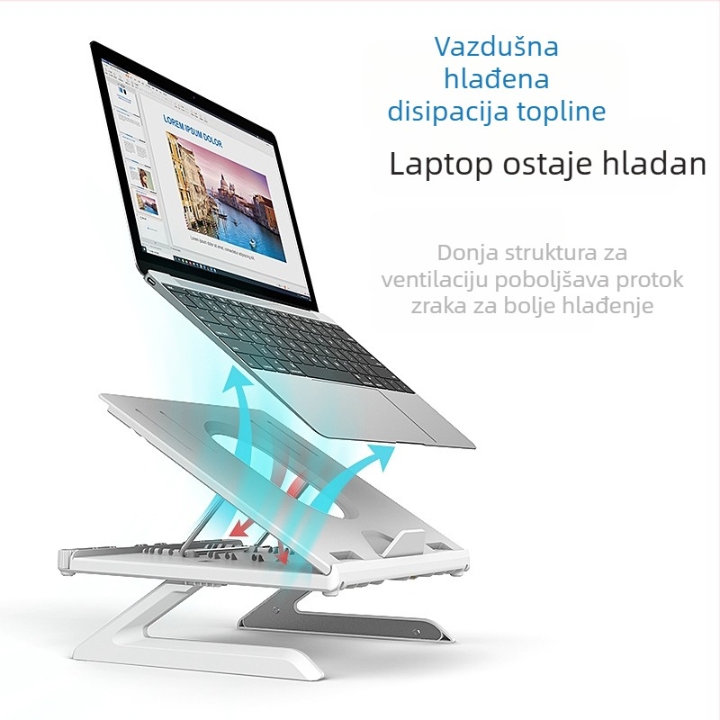 Općeniti stolni držač za laptop, telefon i tablet; materijal: inženjerska plastika + hardver; marka: I'm thinking/oimaster; kompatibilan s laptopom, mobitelom i tabletom