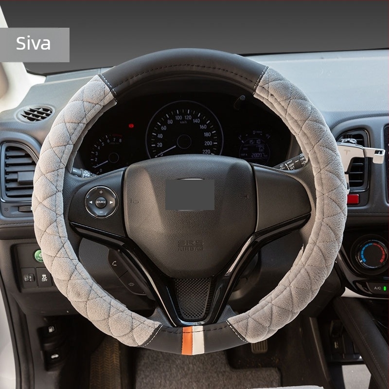 Navlaka za volan automobila, zimski kratki pliš, univerzalna prilagodba, protuklizno, sportski stil
