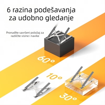 Alienware nosač za laptop, sklopivi dizajn, aluminijska legura, podesiva visina i odvodenje topline
