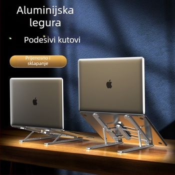 Držač za hlađenje laptopa od aluminijskog legura, sklopivi PL1, 395 g, kompatibilan s laptopima