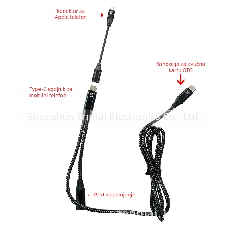 X5 OTG kabel za zvučnu karticu i mikrofon (Brend: Cuckoo; Model: X5; Kategorija video linije: kabel zvučne kartice; Kategorija audio linije: audio kabel; Kategorija proizvoda: dodaci)