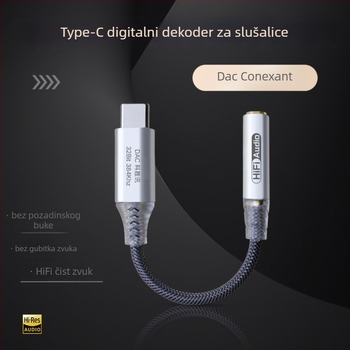Type-C digitalni DAC adapter kabel za slušalice – Yang Zhi Chuang, model JM, artikl JM, kompatibilan s Androidom i Appleom