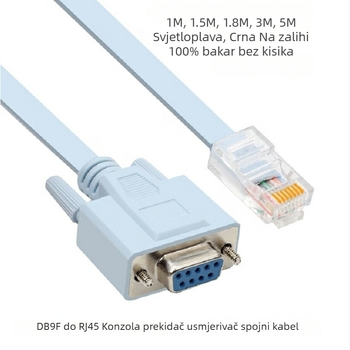 DB9–RJ45 RS232 serijski konzolni kabel za ruter
