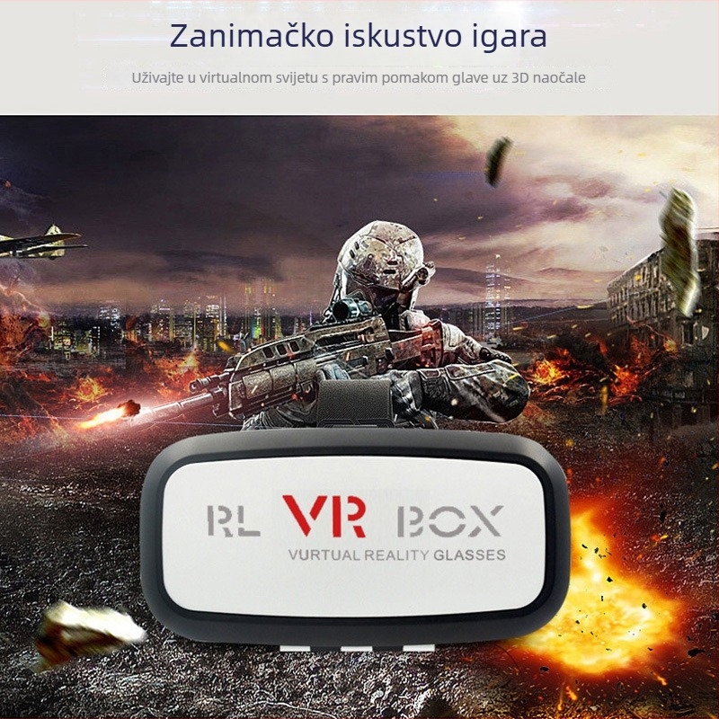 RL VR BOX VR naočale za pametni telefon, 80° vidno polje, plastično kućište, 500 g, dimenzije 15.5×20×11 cm