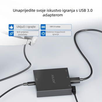 PS VR2 PC adapter set za PC pretvarač, HDMI/DP sučelje, USB-C veza, Uključuje DP video kabel, USB kabel i 5V napajanje