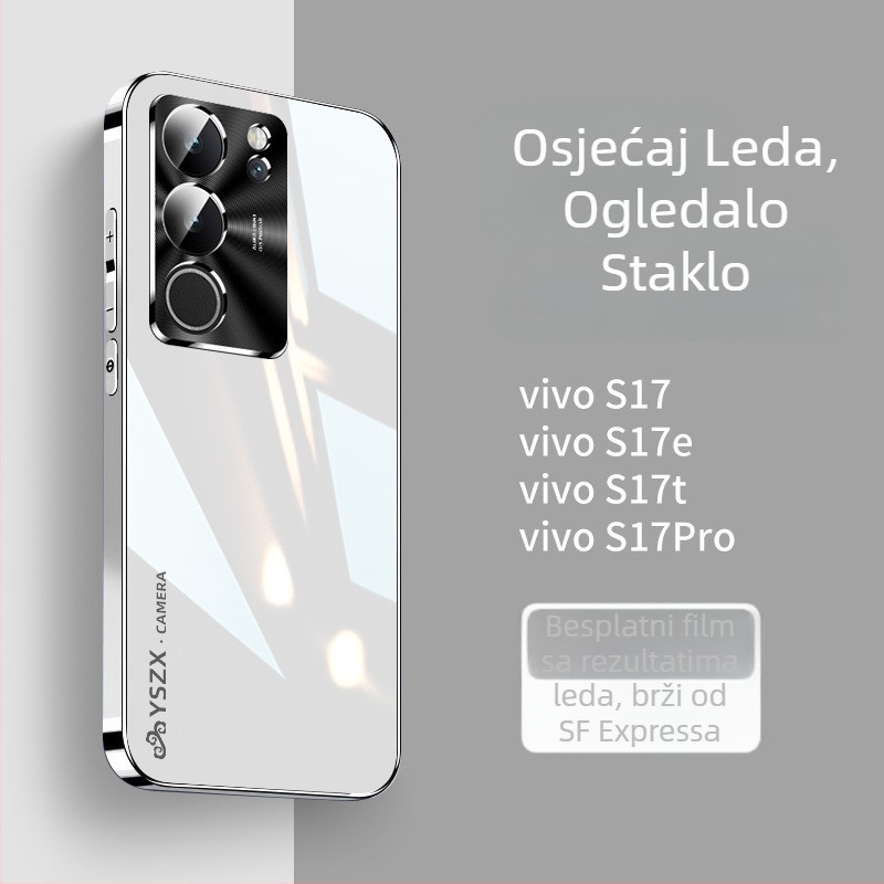 Kućište za Vivo S17 s potpunom zaštitom leće, otporno na padove, mat ledenog izgleda, vrhunski poslovni stil za muškarce i žene