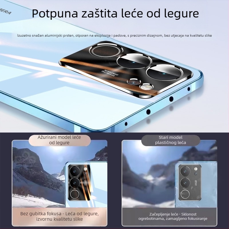 Kućište za Vivo S17 s potpunom zaštitom leće, otporno na padove, mat ledenog izgleda, vrhunski poslovni stil za muškarce i žene