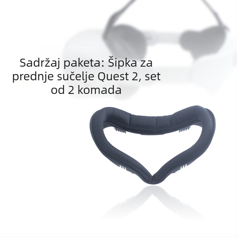 Maska za oči za Oculus Quest 2, prozračna i otporna na znoj, zamjenjivi kožni štit s mekanim zaštitnim poklopcem, uključuje zamjenski okvir i Lycra masku za oči