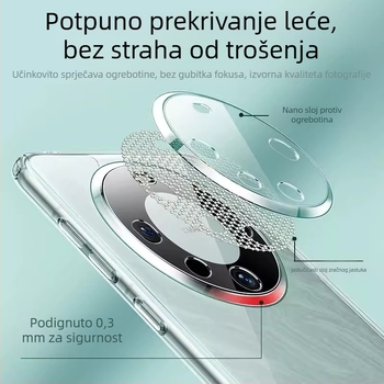 Prozirno stakleno kućište za Huawei Mate70 Pro s punim pokrovom, precizni otvori za leće, mekani rubovi, otpornost na padove