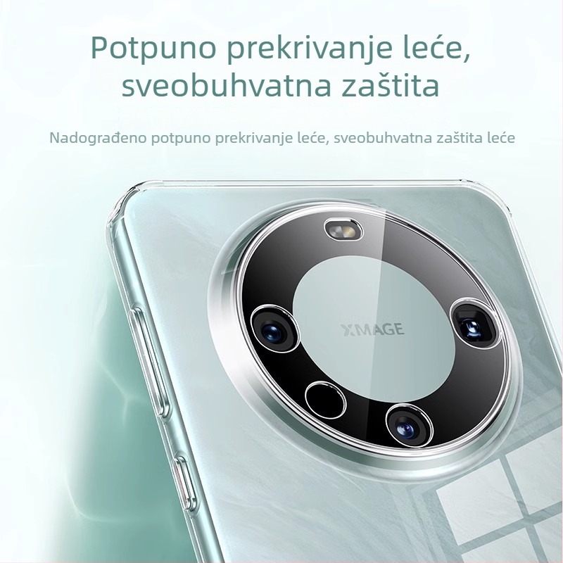 Prozirno stakleno kućište za Huawei Mate70 Pro s punim pokrovom, precizni otvori za leće, mekani rubovi, otpornost na padove