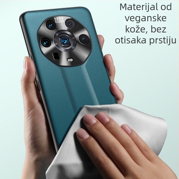 Kućište za Honor Magic4 Ultimate Edition s metalnim prstenom objektiva i kožnim zaštitnim omotom
