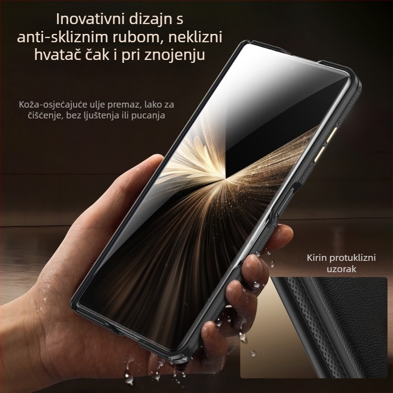 Kućište s postoljem za Honor Magic V5 – potpuno pokrivanje, mat PC materijal, otpornost na pad, otiske prstiju