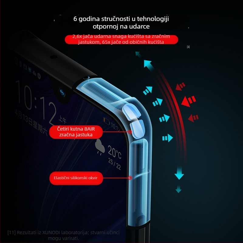 Kućište za Huawei P40 Pro s potpunom zaštitom objektiva, TPU+PC, otpornost na habanje i pad, crno, Xundd