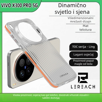 Prozirna zaštitna maska za Vivo X300 Pro 5G s višedimenzijskom mrežom svjetla i sjene, X300 tvrdi kućište