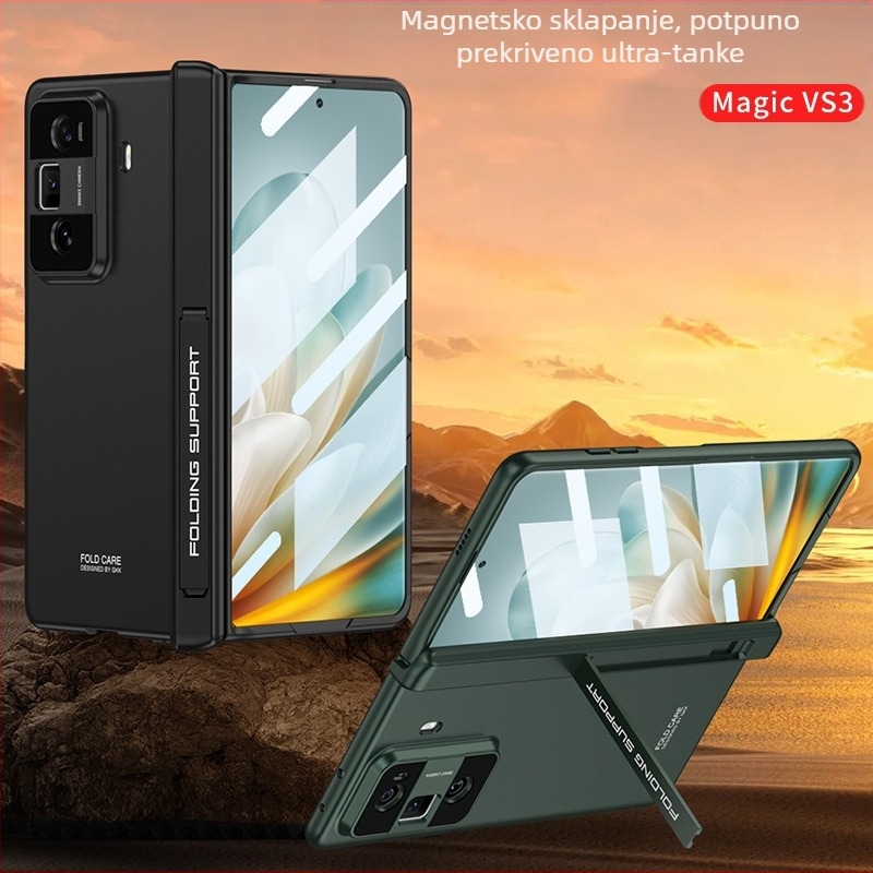 GKK futrola s šarkom za Honor MagicVS3 – mat PC, stil držača, otporna na padove, magnetsko sklopivo zaštitno kućište, potpuno pokriće