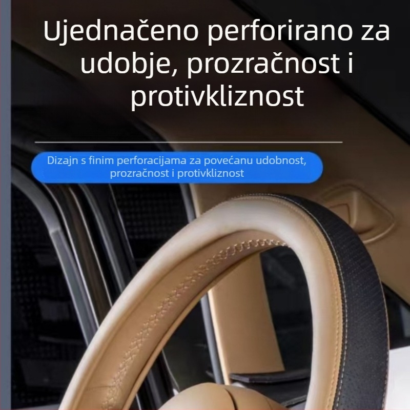 Navlaka volana od umjetne kože, sportski stil, ručno šivena, za model Blueprint Dreamer, jednofarbni dizajn, montaža prilagođena vozilu