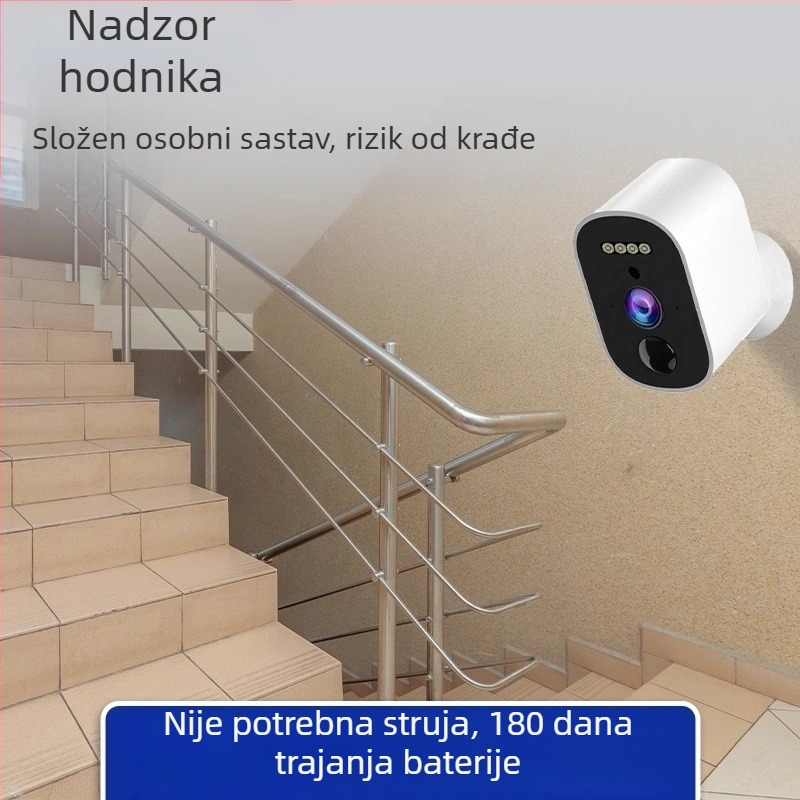 Bežično Wi‑Fi kamera 1080P s objektivom od 4 mm, 0,1 lx slabog osvjetljenja, IR noćno vid do 10 m, unutarnja uporaba, napajanje 5V