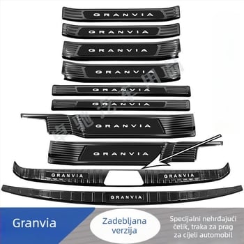 Grevia 22-24 prag traka, pedala dobrodošlice, zaštita prtljažnika, dekorativno nehrđajuće čelik, naljepnica za zaštitu stražnjeg branika