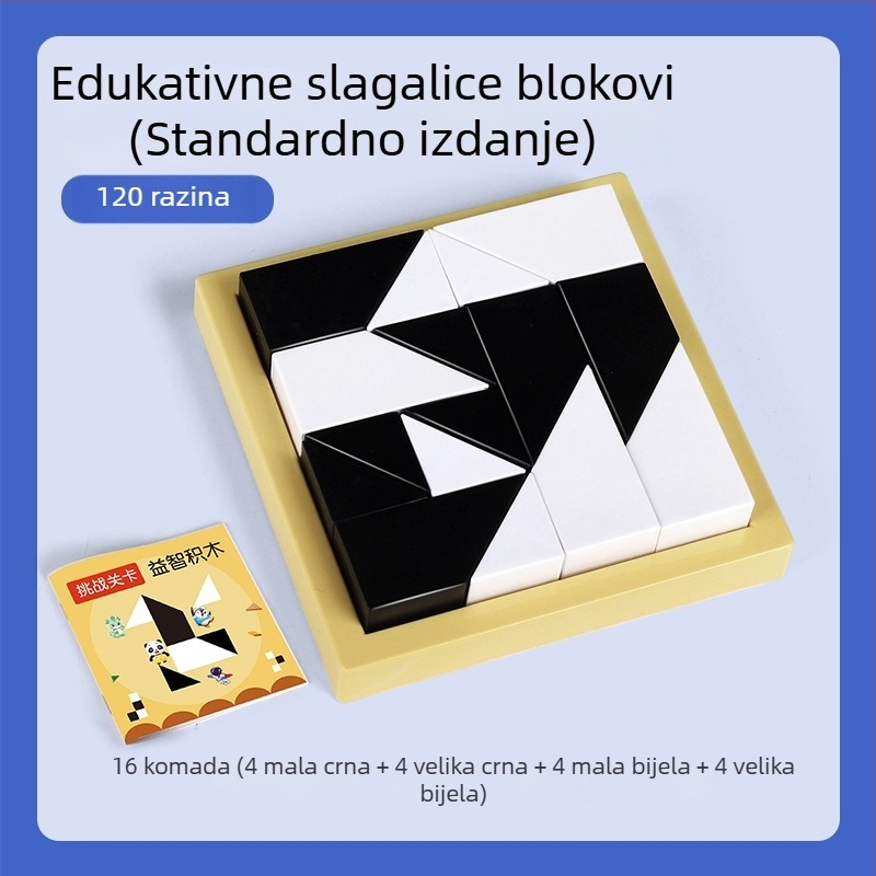 Edukativna slagalica s blokovima za djecu: veliki ABS plastični blokovi, 0–38 dijelova, za dob 4–6 godina, DIY mogućnost