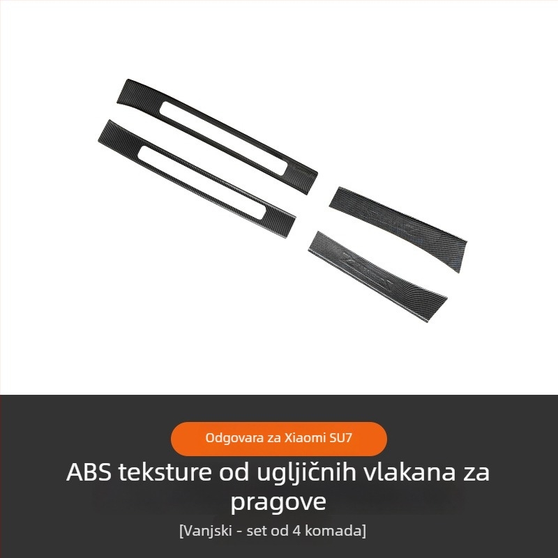ABS prag vrata Xiaomi SU7 – prednji i stražnji pedal na vratima, otpornost na ogrebotine, otporan na habanje