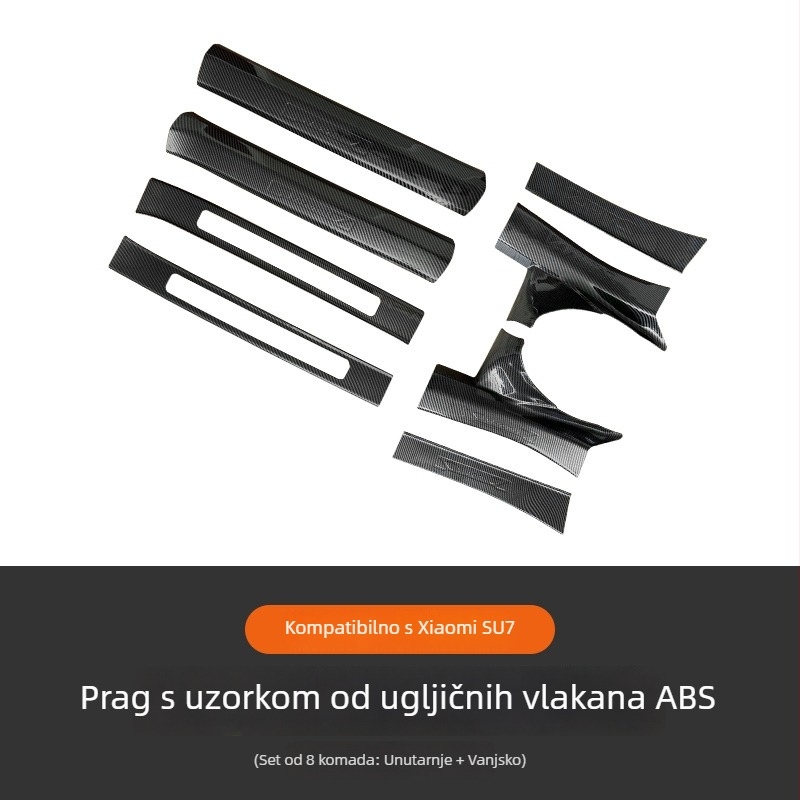 ABS prag vrata Xiaomi SU7 – prednji i stražnji pedal na vratima, otpornost na ogrebotine, otporan na habanje