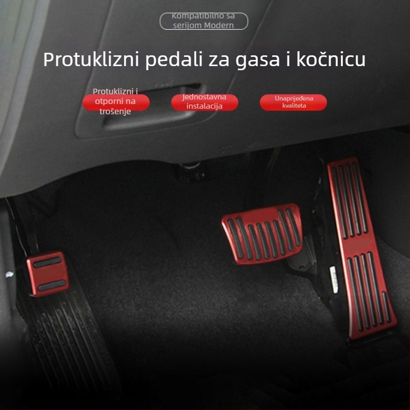 Set papučica za Hyundai Tucson 2015 – papučice gasa i kočnice od aluminijske legure, kompatibilno s ručnim mjenjačem, prilagodljivo, YY marka, podrijetlo Guangdong