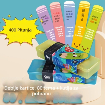 Interaktivna igra s kartama za priču prije spavanja – edukativna fizička igra za djecu 4–6 godina (materijal: plastika; dobna skupina: 4–6 godina; obrazovni tip: Fizika; potiče roditelj- dijete komunikaciju; pakiranje: šarena kutija)