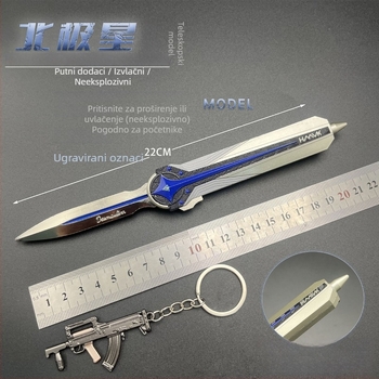 Model oružja od legure za igru s teleskopskim Polaris nožem – statički model, za uzrast 14+