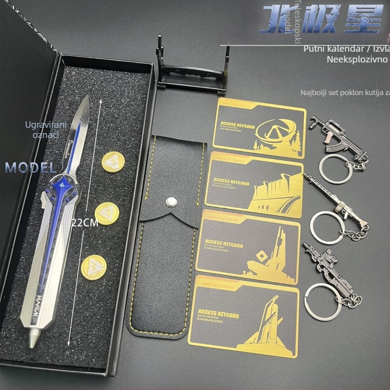 Model oružja od legure za igru s teleskopskim Polaris nožem – statički model, za uzrast 14+