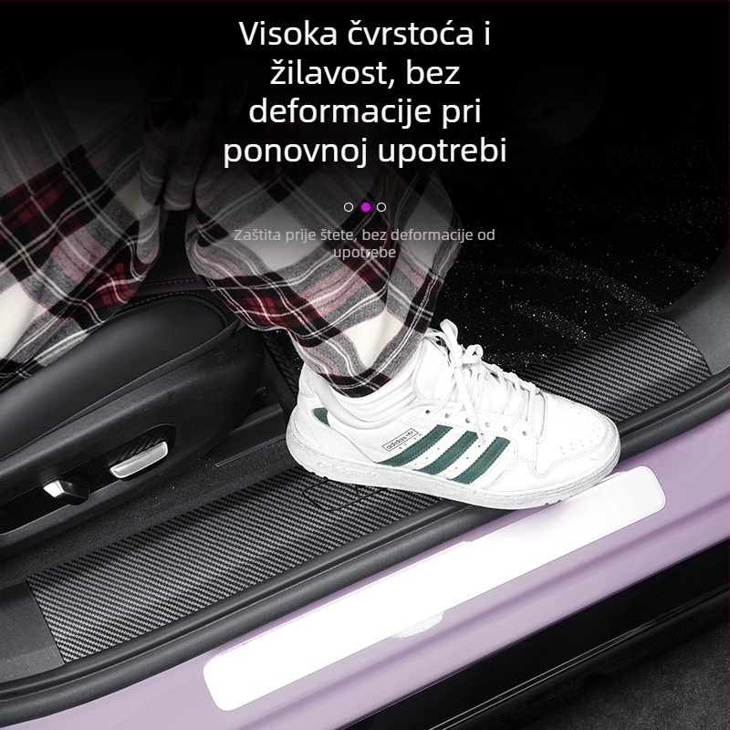 Plastični zaštitni panel praga Xiaomi SU7, karbonski uzorak, protuklizni panel prtljažnika