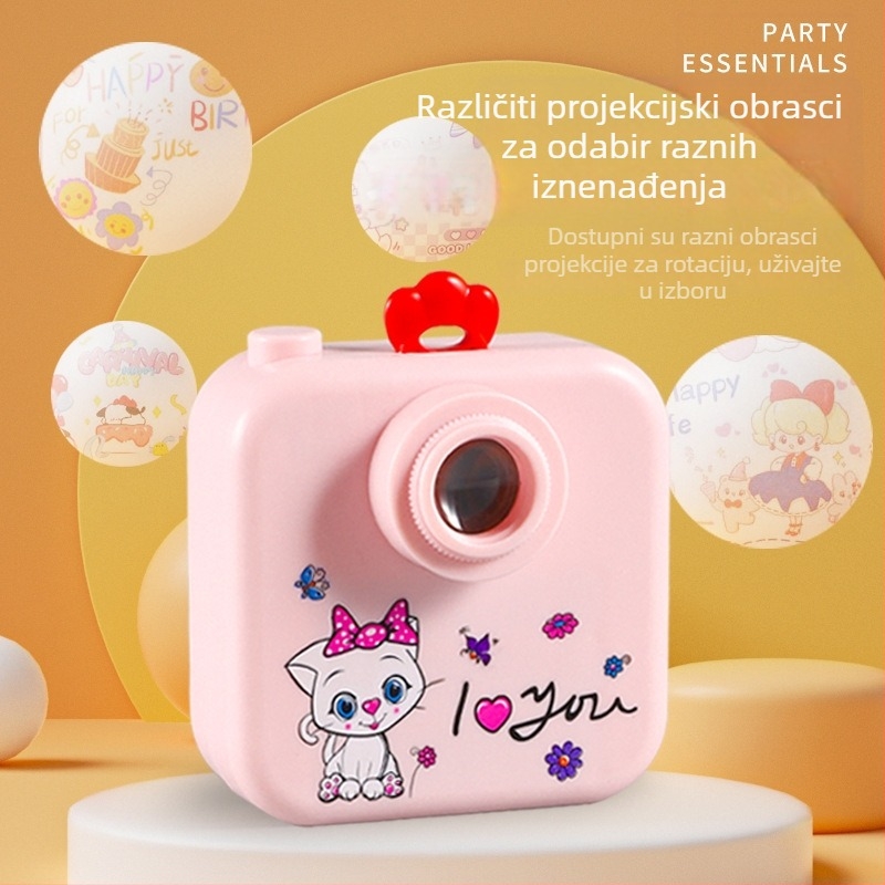 LED projektor-igračka za rođendan: pozadina za fotografije, dekorativna atmosfera i postavljanje scena, za uzrast 15–35